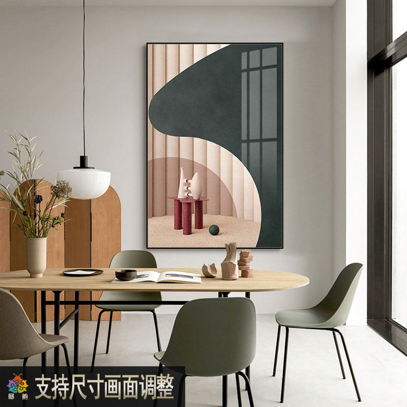 高级感莫兰迪色轻奢风进门装饰画