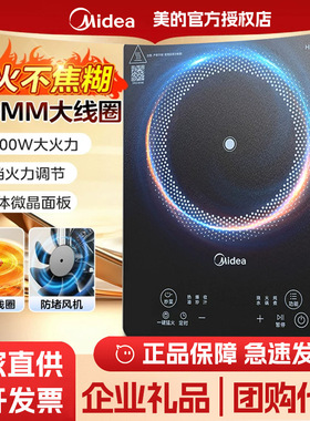 美的电磁炉家用电陶炉2200W大功率猛火微晶面板爆炒菜MC-22MB06