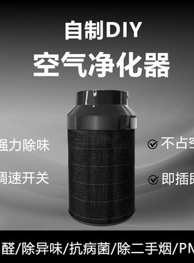 diy自制空气净化器静音除甲醛异味烟味病毒通用滤芯 吸猫毛升级款