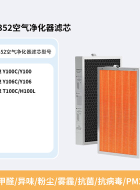 适配352空气净化器滤芯Y100C/106