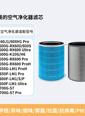 适配美的空气净化器FC-60J1滤芯KJ600G/KJ600F/RX600/P过滤网LM1S