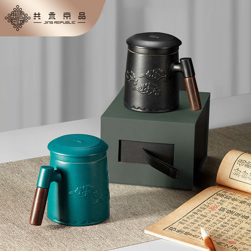共禾京品茶水分离陶瓷杯马克杯带茶漏茶杯高档个人专用泡茶杯送礼怎么样,好用不?