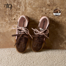 Talitaqoom焦糖鞋 板鞋 2025秋冬加绒新款 tq女鞋 厚底德训鞋 明星同款