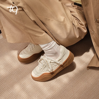 Talitaqoom德训鞋2025年秋季新款复古小白鞋百搭休闲tq足球运动鞋