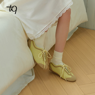 平底休闲鞋 复古万针刺绣薄底德训鞋 tq女 新款 Talitaqoom2026年春季