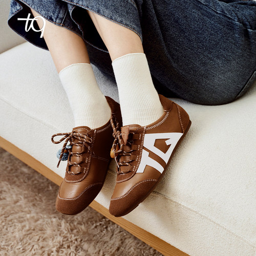 TQ潘多洛系列方头休闲德训鞋女鞋