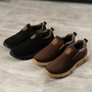 防寒豆豆鞋 商务鞋 一脚蹬保暖套鞋 爸爸鞋 冬季 0121新品 加绒男鞋