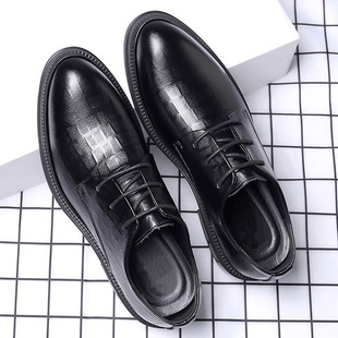 商务正装 皮鞋 真皮牛皮男款 夏季 男鞋 男士 英伦休闲鞋 通勤结婚 新款