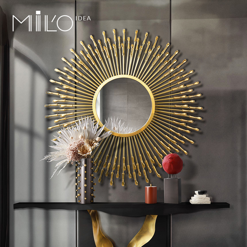 轻奢餐厅镜子装饰现代