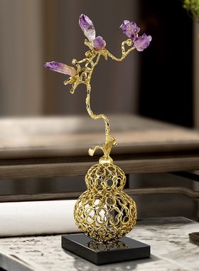 新中式客厅办公室锌合金葫芦摆件