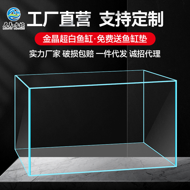 金晶超白缸工厂直销鱼缸家用桌面生态水族缸雨林缸超白玻璃缸