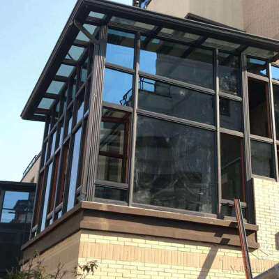 别墅阳光房断桥铝封阳台钢u结构搭建楼顶封露台玻璃房户外花园天