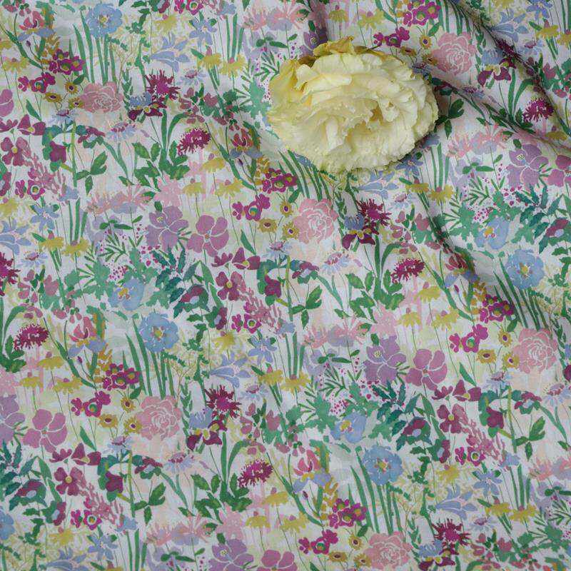 碎花 80支平替LIBERTY长绒全棉数码印花布料面料女服装棉袄薄软