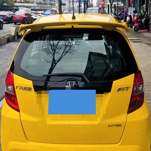 适用于08-18款飞度尾翼本田二代三代飞度改装配件 顶翼无限款尾翼