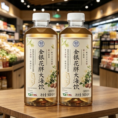 盒马金银花胖大海饮900ml
