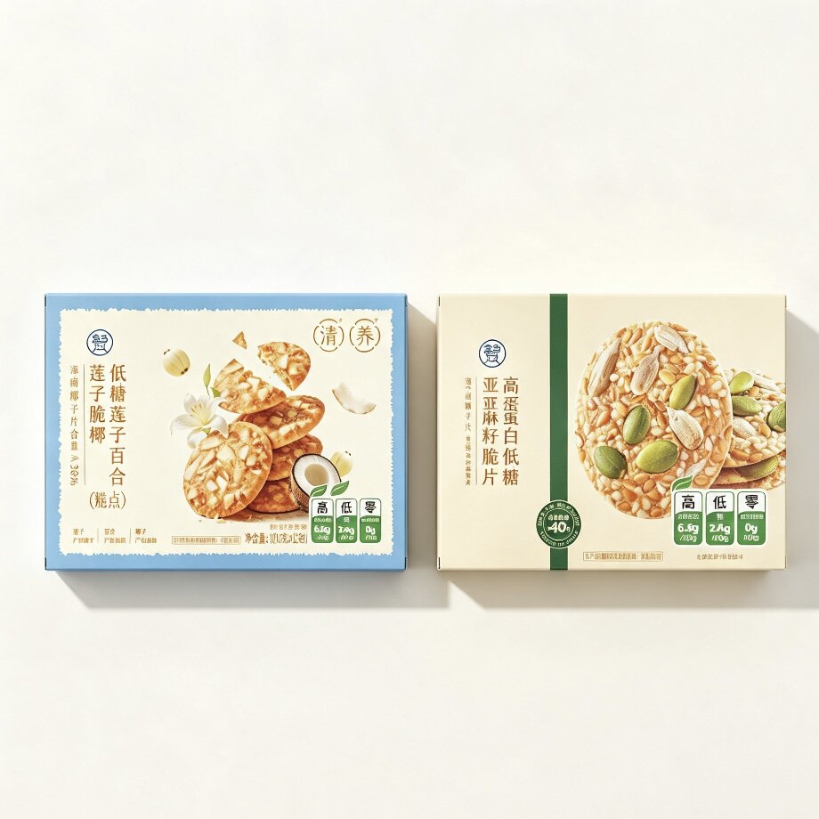 盒马低糖莲子百合椰子脆片高蛋白低糖亚麻籽脆片膳食纤维真材实料