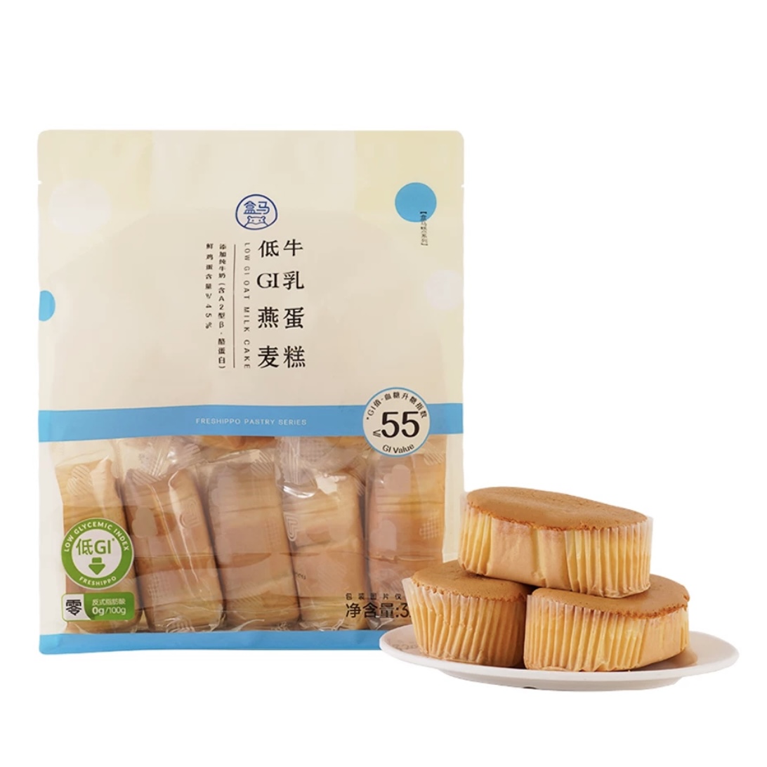 盒马低GI燕麦牛乳蛋糕320g