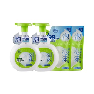盒马泡沫抑菌洗手液玉露青茶250ml易冲洗不粘腻补充装 简单省心