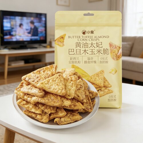 美团小象黄油太妃巴旦木玉米脆