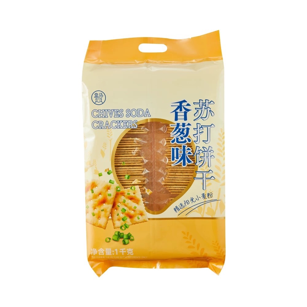 盒马香葱苏打饼干1kg二次发酵咸味...