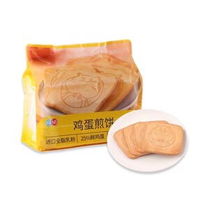 盒马NB鸡蛋煎饼300g轻烘烤非油炸进口乳粉独立袋装早餐开袋即食