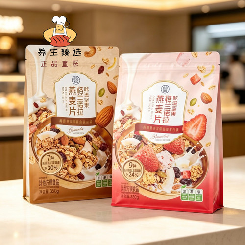 盒马坚果草莓脆香格兰诺拉燕麦片