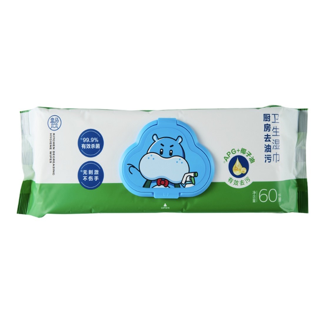 盒马厨房卫生湿巾60片99.9%杀菌一抹即净温和配方不伤手油烟机灶,洗护清洁剂/卫生巾/纸/香薰,厨房湿巾,淘宝优惠券,粉丝福利购,淘宝优惠卷