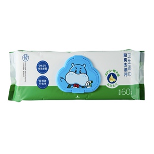 盒马厨房去油污湿巾60片温和配方含APG去污因子新老包装随机发货