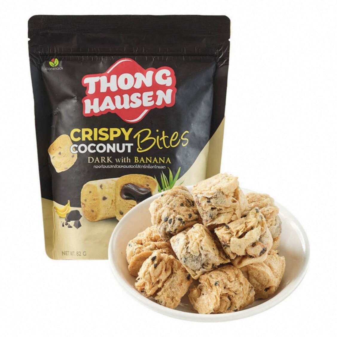 泰国进口大豪森椰香巧克力味酱心一口酥82g外脆内柔口感醇厚包邮