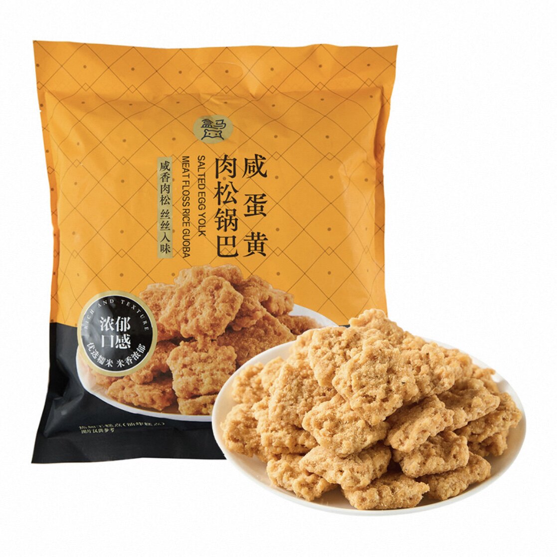 盒马MAX咸蛋黄肉松锅巴1kg