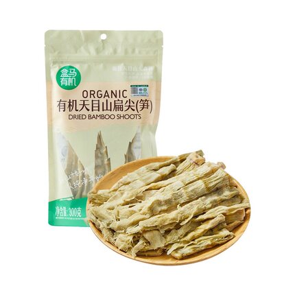 盒马有机天目山扁尖笋300g笋香肉厚脆嫩爽口不使用化肥农药包邮
