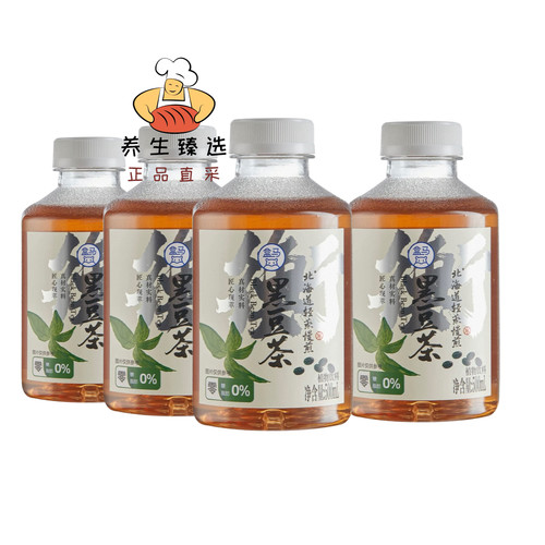 盒马黑豆茶无糖500ml*4瓶零糖零脂冷热皆可黑豆色泽黑亮正品包邮