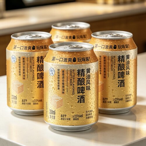 盒马黄油风味精酿啤酒迷你罐250ml*4罐顺滑香甜哈利波特冰镇口感