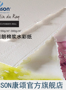canson康颂新莫朗纯棉浆水彩纸获多福粗中细纹高白油性水溶彩铅纸