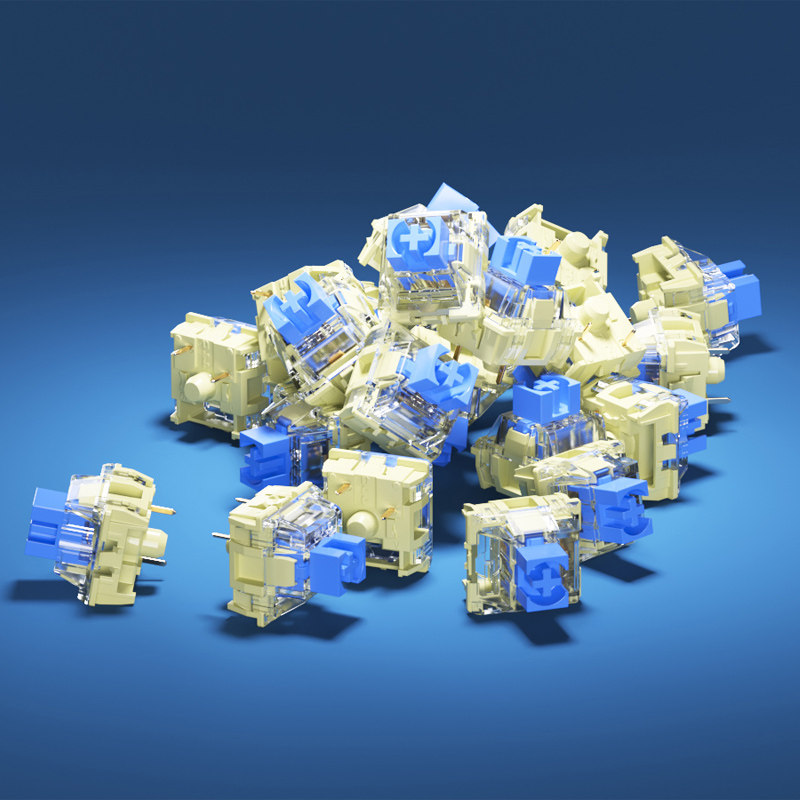 akko ttc金粉轴月白金兰金红金茶客制化热拔插diy轴体套包45颗装