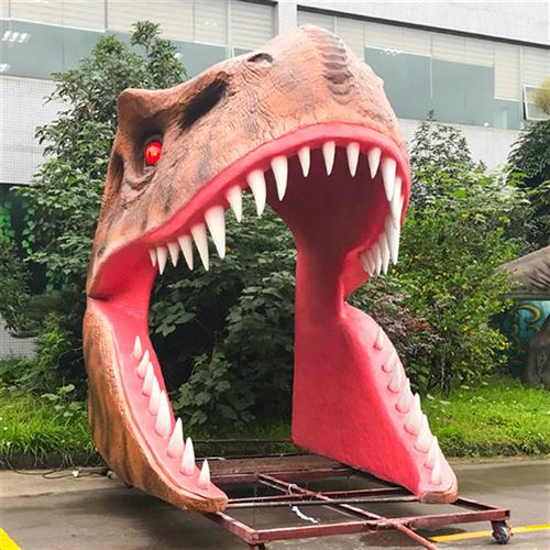仿真大型恐龙头通道福建网红拍照恐龙头亲子乐园主题摆件模型