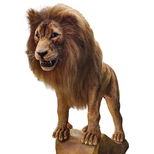 大型仿真狮子户外园林景观动物园博物馆十二生肖动物模型制作厂家