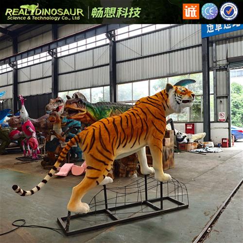 仿真老虎模型机械硅胶老虎机模电动仿真动物丛林猛兽比真实比例