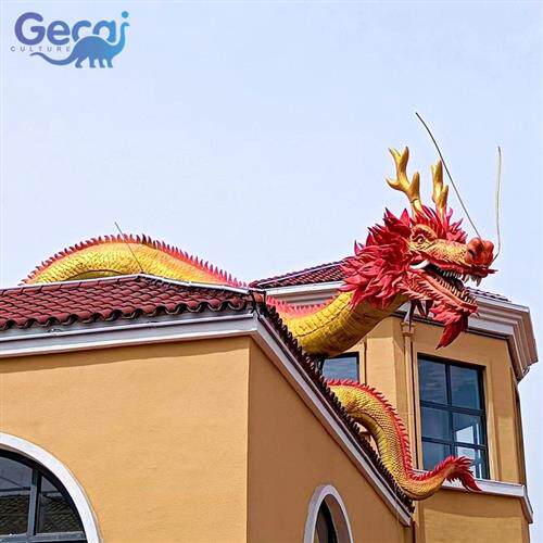 大型仿真中国龙模型商场广场景区公园地标雕塑美陈装饰制作厂家