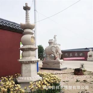 花岗岩石塔青石仿古佛塔大型石雕佛塔舍利塔寺庙佛院园林景观摆件