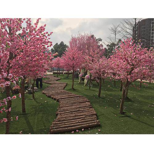 新年仿真桃花树大型仿真植物假桃树人造许愿树场地布置道具装饰树