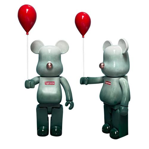 kaws卡通气球积木熊玻璃钢雕塑售楼处样板间客厅房间暴力熊大摆件