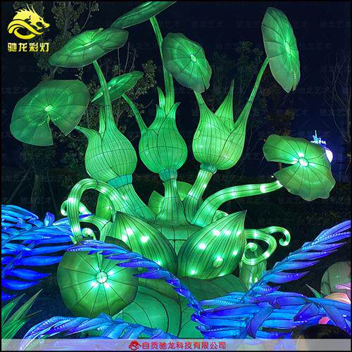 梦幻造型花灯草坪树林森林夜游氛围装扮奇幻彩灯展美陈蘑菇灯笼