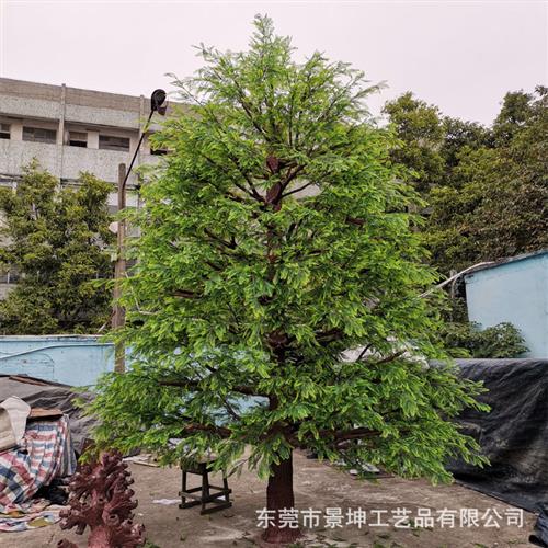 仿真水杉松树假绿植装饰自然景观大型仿真树厂家园林人造景玻璃钢