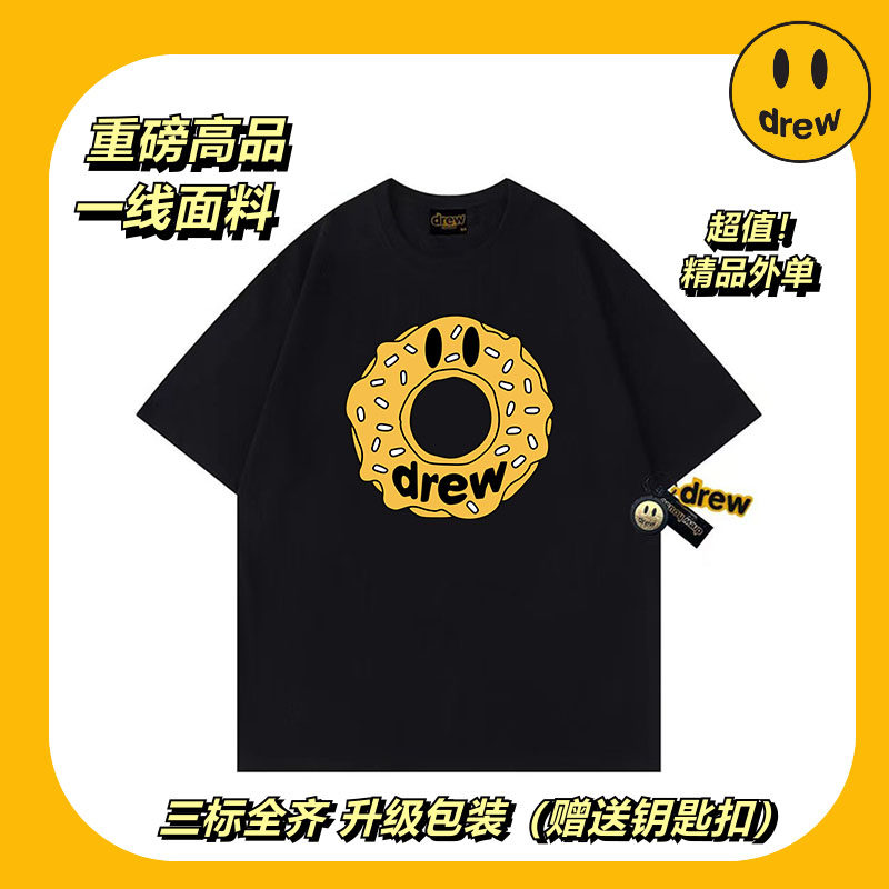 笑脸潮牌可爱纯棉短袖T恤春夏街头明星同款宽松男女学生情侣美式t