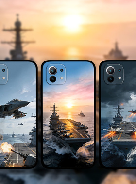 适用小米17Promax15P14p13Ultra中国航母军旅风手机壳Civi5军迷巡海舰液态硅胶红米note15照片定制k80k70k60e