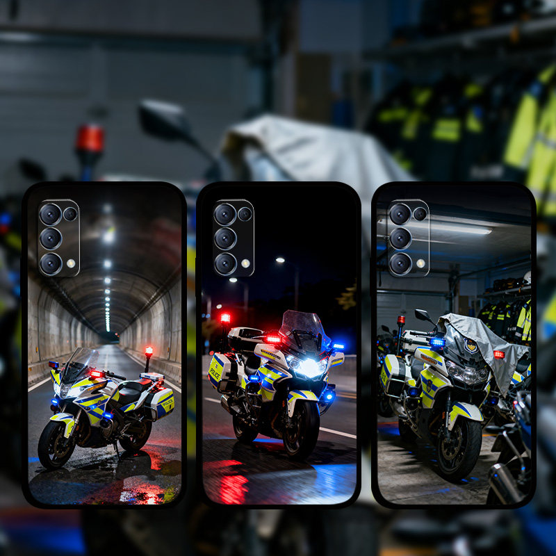 适用OPPOReno14Pro13p12p11p10中国交警铁骑手机壳FindX8Pro民警机车硅胶软壳k12k11照片定制RealmeGT7真我13