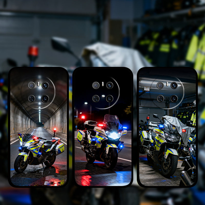 适用华为mate70Pro60p50e40中国交警铁骑手机壳民警机车Pura80p70p60p50硅胶软壳照片定制nova14p13Ultra12se