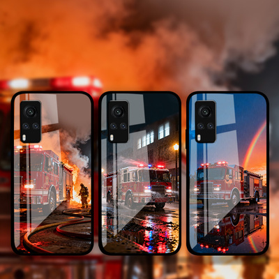 适用vivoiQOO13Pro消防车手机壳