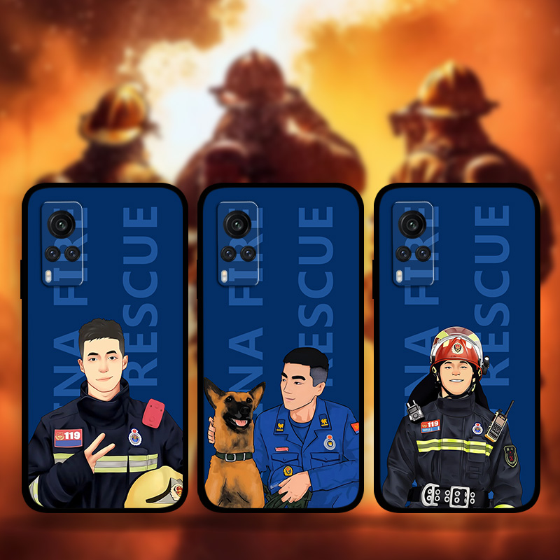 适用vivoiQOO13Pro消防员手机壳